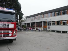 Evakuierung der Schulzentrums am Dienstag, 27. Oktober 2015
