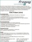 Framag sucht CNC Fräser (m/w) am Mittwoch, 28. Oktober 2015, Copyright siehe www.meinbezirk.at