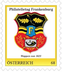 Briefmarke zum Philatelietag in Frankenburg