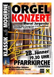 Klassik trifft Moderne: Orgelkonzert von Marcel Jurgovsky am Freitag, 27. Januar 2017